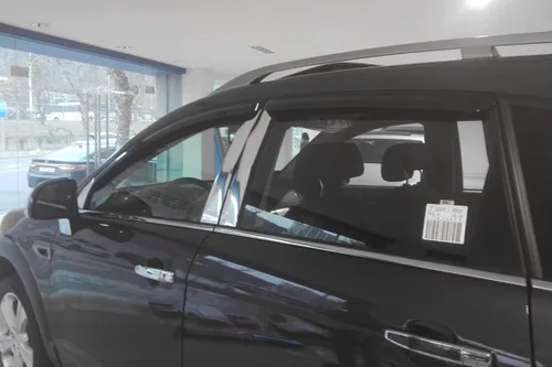 Vista 6 de AUTOCLOVER - Deflector de visera ahumada para ventana, protector de ventilación de lluvia y sol, compatible con Captiva Sport 2012-2015