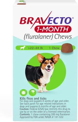 Vista 11 de BRAVECTO - Masticables de 1 mes para cachorros, >44-88 libras, 1 masticable, caja azul