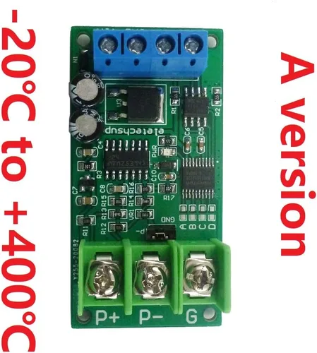 Vista 2 de PT100 Thermocouple RTD Sensor Tester with High-Quality Temperature Measurement IC -20-400 Celsius RS485 Modbus Rtu (1 PCS (A version 20-400C))