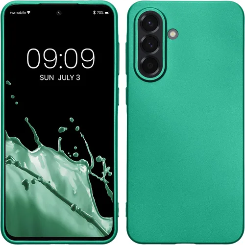 Vista 79 de kwmobile Funda compatible con Samsung Galaxy A12 - Funda protectora de silicona TPU suave y delgada - Azul Báltico