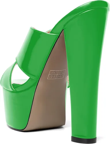 Vista 7 de Sandalias de plataforma de tacón alto para mujer, con puntera redonda, puntera redonda, 6 pulgadas