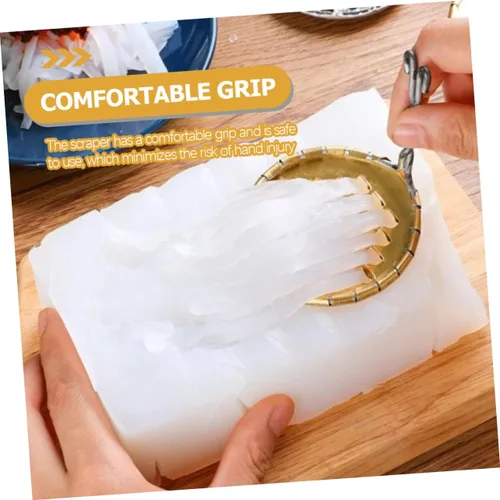 Vista 2 de Raspador de alimentos de metal de calidad superior jalea cortador de fideos fríos raspadores de cocina reutilizable