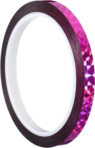 Vista 37 de PATIKIL Cinta prisma de 0.2 pulgadas x 55 yardas, adhesivo reflectante holográfico metalizado para detallar decoración de pared, arte, azul