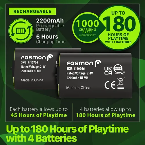 Vista 3 de Fosmon Quad PRO 2 MAX Charger Compatible with Xbox Series XS Xbox OneOne XOne S Elite Controllers High Speed Docking Charging with High Capacity 4X