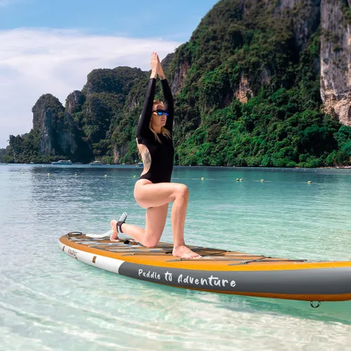 Vista 9 de FunWater Inflatable Stand Up Paddle Board with Beginners SUP Accessories 10'6'' SUP,Anti-Slip EVA Deck,200-450lbs Capacity/Big Fin，Inflatable