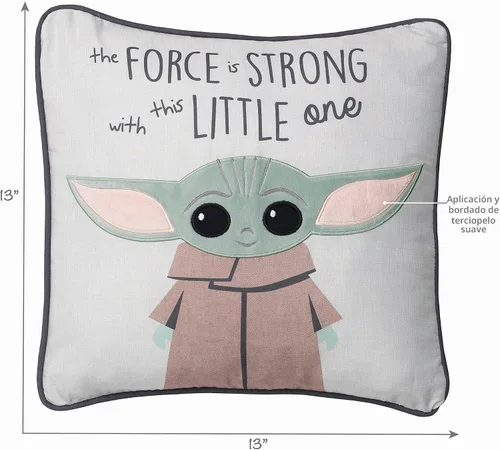 Vista 2 de Lambs & Ivy Star Wars The Child/Baby Yoda - Cojín decorativo para cuarto de bebé