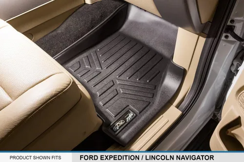 Vista 3 de SMARTLINER Alfombrillas de piso Juego de revestimientos de 3 filas Compatible con Ford Expedition 2011-2017