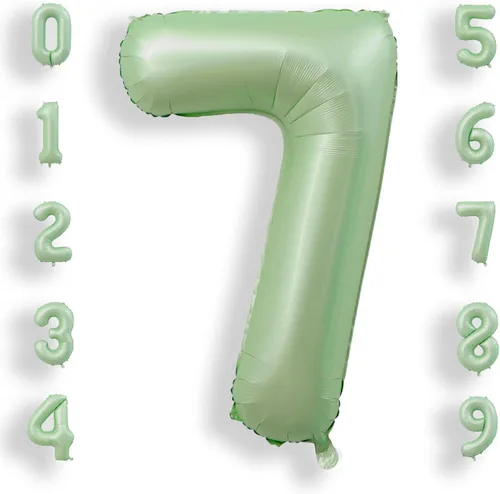 Vista 34 de AULE Globos grandes de 40 pulgadas con números 0 azules, globos grandes de números de aluminio, decoraciones de fiesta de cumpleaños de helio