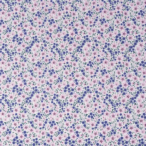 Vista 17 de Singer, 100% algodón, conejitos y zanahorias en azul, cortado por yarda