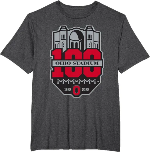 Vista 10 de Camiseta con licencia oficial de los 100 años del logotipo de fútbol del estado de Ohio, Negro