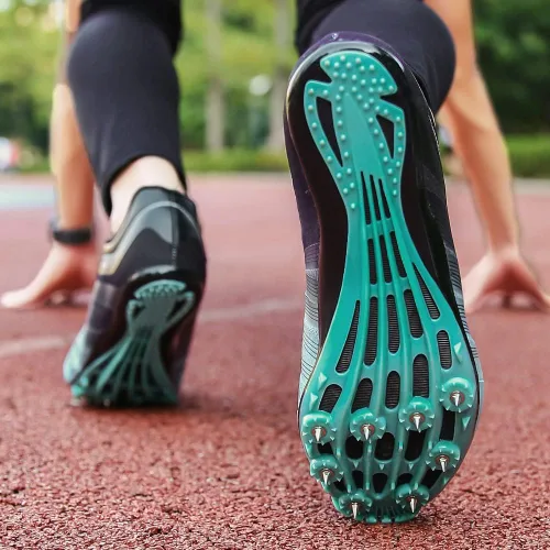 Vista 6 de Zakey Zapatos de pista y campo para hombres y mujeres y niños, zapatillas de deporte de pista de carreras para saltar para niñas, zapatos