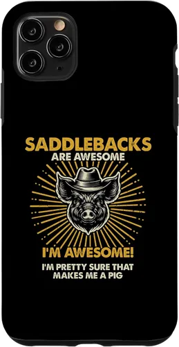 Vista 11 de iPhone 15 Pig Dad Mom Awesome - Funda para sillín de criador de granjeros