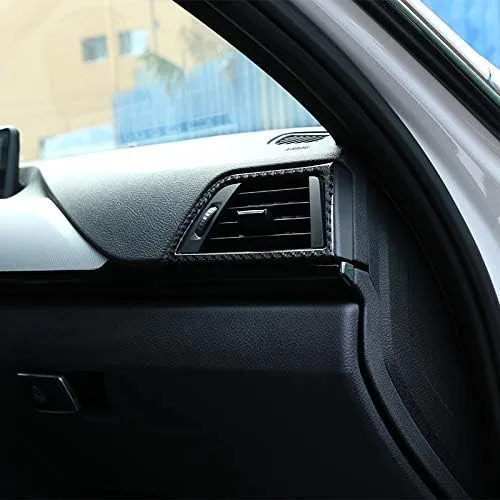 Vista 9 de YIWANG Adhesivos de fibra de carbono real para marco de ventilación de aire, 2 unidades, para BMW Serie 3 GT F30 F33 F34 F36 2013-2019 Accesorios