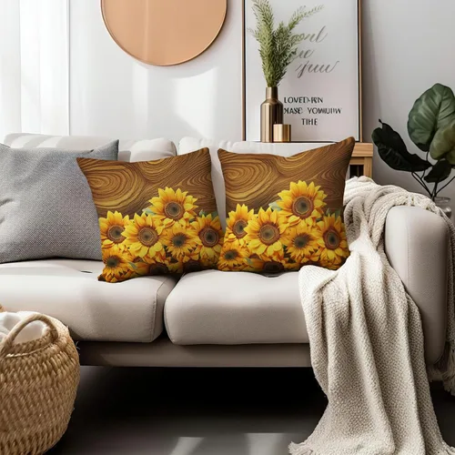 Vista 69 de Juego de 2 fundas de almohada de 16 x 16 pulgadas, diseño patriótico de bandera estadounidense con estrellas para exteriores, estilo casa de campo