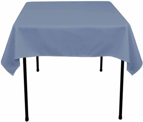 Vista 23 de Mantel cuadrado de poliéster 72"x72" (azul Acqua)