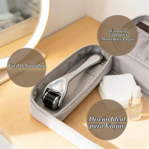 Vista 6 de Derma Roller - Rodillo de microagujas de titanio para rostro y cuerpo