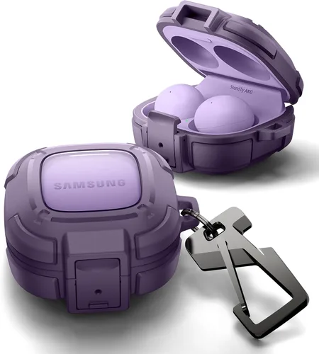 Vista 10 de Dexnor Funda resistente para Samsung Galaxy Buds FE (2023)/Buds 2 Pro (2022)/Buds 2 (2021)/Buds Pro (2021)/Buds Live (2020) Fundas con bloqueo