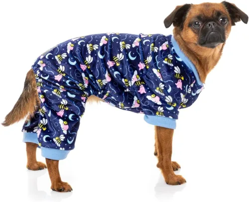 Vista 4 de Fuzzyard Off to the Moon - Pijama de abejas durmientes para perros (talla 1), multicolor, Multi colorido