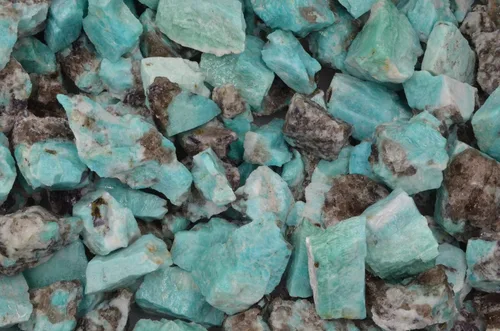 Vista 5 de Fantasia Materiales: 1 lb Amazonita Piedras en bruto de Madagascar