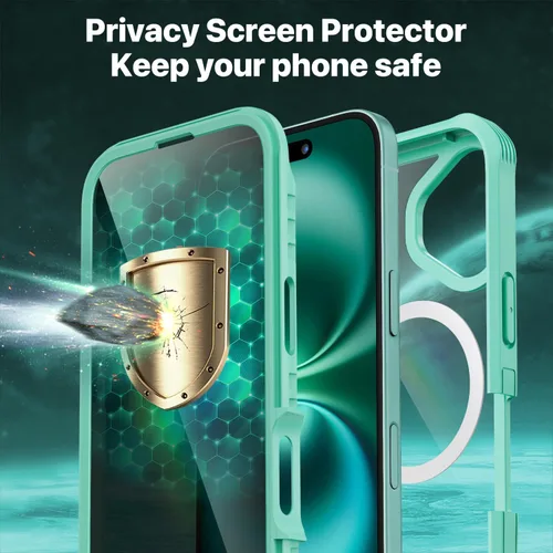 Vista 211 de CENHUFO Funda de privacidad para iPhone 11 Pro, funda de cuerpo completo con protector de pantalla de privacidad de vidrio templado 9H integrado