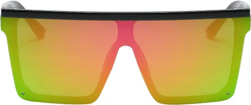 Vista 25 de Dollger - Gafas de sol cuadradas de gran tamaño para mujer y hombre, de moda, armazón negro con parte superior plana