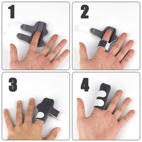 Vista 4 de AIEX Férulas de soporte para dedos 4 piezas (4 colores)