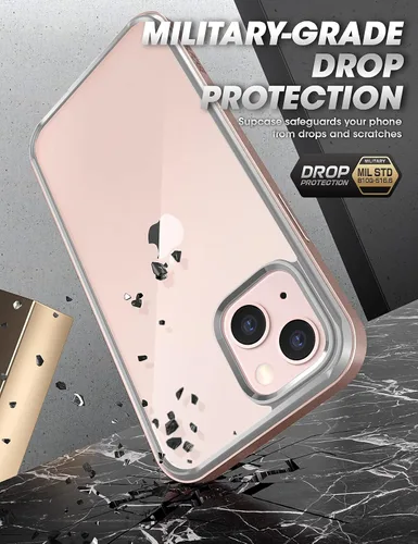 Vista 5 de SUPCASE UB Edge Pro Series - Funda para iPhone 13 (versión 2021) de 6.1 pulgadas, funda protectora transparente de marco delgado con protector