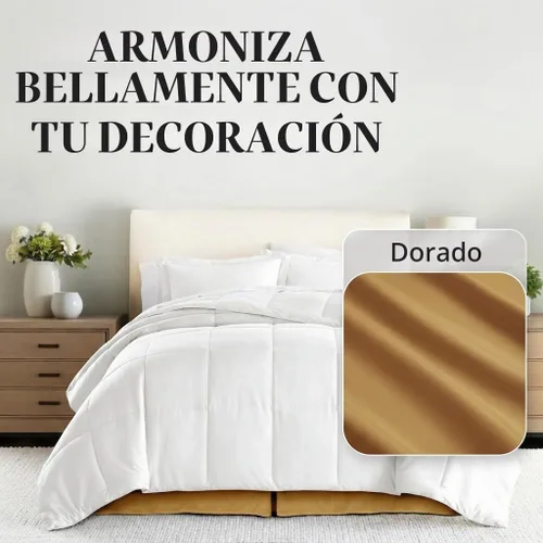 Vista 6 de Falda de cama Linen Market - Microfibra ultra suave - Ajuste fácil con caída a medida de 14 pulgadas - Calidad de hotel, resistente al encogimiento