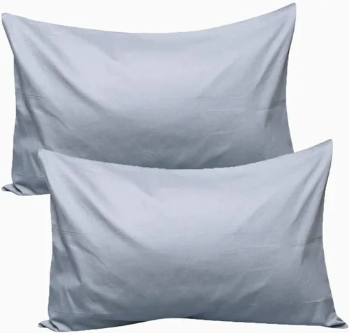 Vista 32 de Fundas de almohada de algodón peinado de 600 hilos (paquete de 2) tamaño estándar de 20 x 26 pulgadas, color azul aguamarina Azul Aqua (Solid)