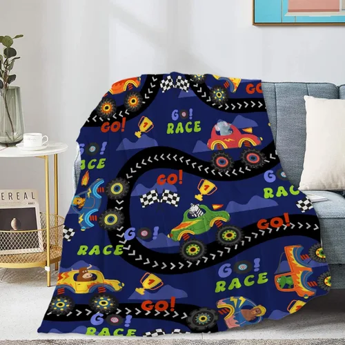 Vista 125 de Manta de bebé con texto en inglés «Just A Boy Who Loves Trucks» para niños y niñas, manta súper suave para envolver al recién nacido, acogedora