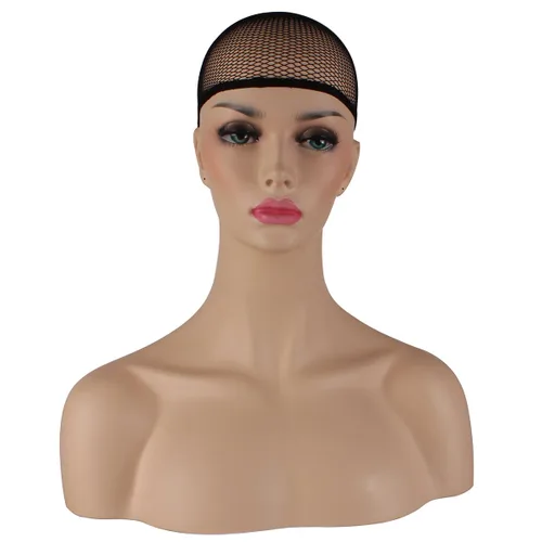 Vista 6 de Peluca de cosplay para mujeres con gorra, peluca de 28in largo y ondulado resistente al calor de AKStor, Dorado