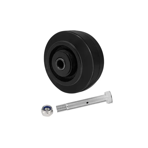Vista 13 de Ruedas de 4 pulgadas para carrito, ruedas resistentes para ruedas industriales, ruedas de goma en hierro fundido, juego de 4 ruedas para carrito
