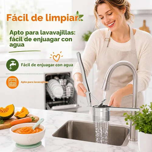 Vista 4 de Livilord - Ricer para patatas, acero inoxidable 18/10, mango ergonómico