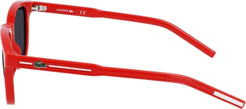 Vista 3 de Lacoste Lentes de sol rectangulares grises para hombre L3639S 615 49, Rojo