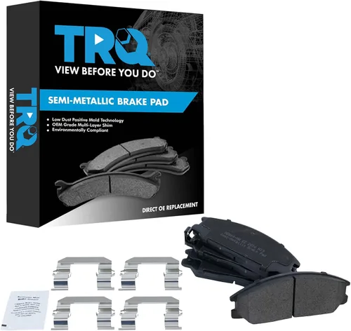 Vista 181 de TRQ Pastillas de freno delanteras semi metálicas compatibles con Ford Expedition 2018-2021 F-150 2018-2020 Lincoln Navigator 2018-2022