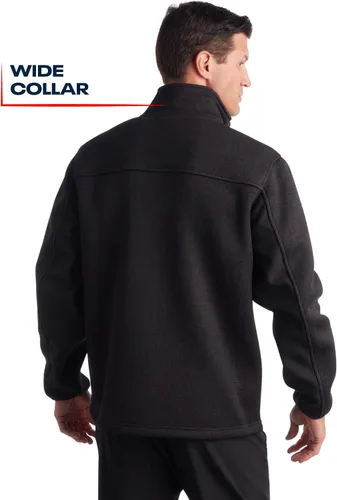 Vista 6 de Reebok Sudadera deportiva para hombre, chaqueta de forro polar con cremallera completa para hombre, abrigo ligero de rendimiento (M-XXL)