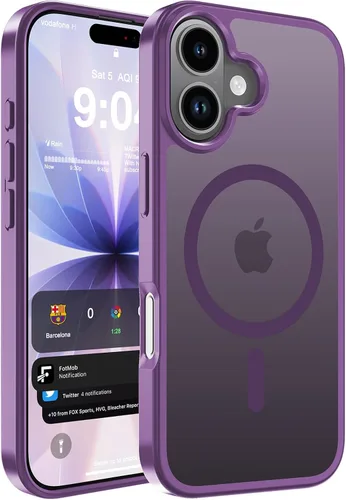 Vista 81 de WRJ Funda magnética mate para iPhone Air de 6.5 pulgadas, [compatible con Magsafe] [protección contra caídas de grado militar], delgada Negro