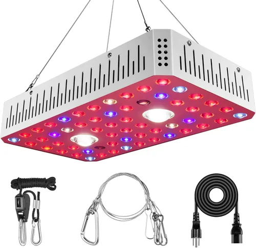 Vista 11 de iPower Luz LED de crecimiento de espectro completo para plantas de invernadero hidropónico de interior, verduras y flores, 230 W reales