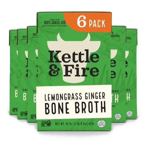 Vista 35 de Kettle and Fire Classic - Caldo de hueso de ternera, aprobado por Keto, Paleo, y Whole 30, sin gluten, alto en proteínas y colágeno, paquete de 4