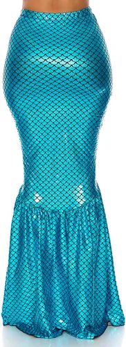 Vista 2 de Forplay falda de sirena de tiro alto con acabado de holograma, para mujer.