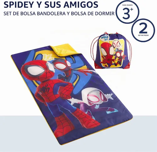 Vista 2 de Set de Bolsa Bandolera y Pijama Spidey y sus increíbles amigos
