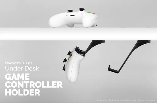 Vista 3 de BRAINWAVZ Gamepad Under The Desk Mount Holder Hanger for XBOX One, Switch, PS4, PC, Steam, Steelseries & Most Game Controllers, No screws, VHB Tape