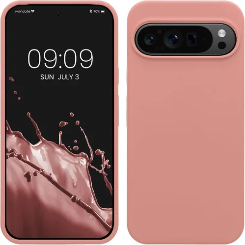 Vista 369 de kwmobile Funda Compatible con Google Pixel 6 Pro - Funda de Teléfono de Silicona TPU con Acabado Suave - Azul Caribe