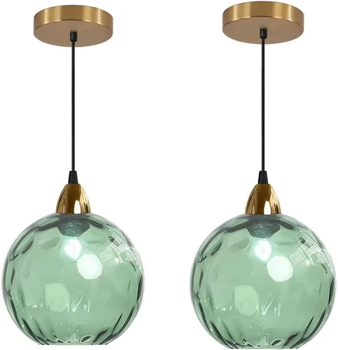 Vista 14 de BOKT Moderna Lámpara Colgante de Vidrio Azul Accesorio de Luz Latón Cepillado Dorado Globo Iluminación Colgante 1 Luz Bola Grande Redonda Lámpara