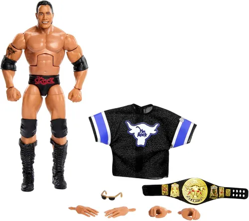 Vista 10 de Mattel WWE "Stunning" Steve Austin Elite Collection Figura de acción con accesorios, articulación y detalles realistas, 6 pulgadas