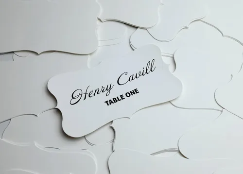 Vista 5 de PPAPPAPPIYO Ficha de índice blanco 3x5/Juego de 50 fichas en blanco 300gsm (blanco) Thick cardstock & die-cut baroque shape. Blank flash cards for
