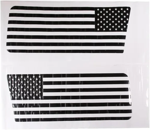 Vista 3 de Calcomanías de vinilo con la bandera estadounidense para ventana lateral trasera compatibles con Hummer H2 2003-2009, calcomanías precortadas