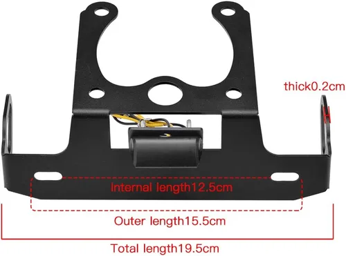 Vista 4 de Tail Tidy, eliminador de guardabarros apto para Yamaha FZ1 FZ8 FZ-1 FAZER1000, con luz LED de matrícula, compatible con señal de giro original