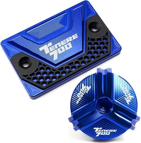 Vista 5 de W para Yamaha Tenere 700 Tenere700 XTZ T700 2019-2023 Tapa del líquido de freno delantero Tapa del tapón del motor Y (Color : EP Negro)