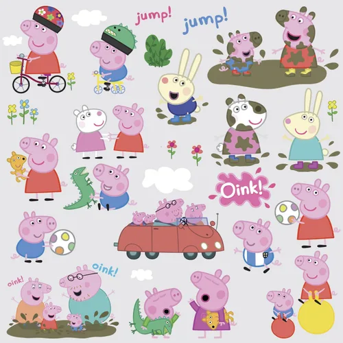 Vista 3 de RoomMates RMK3183SCS Peppa The Pig - Calcomanías de pared (4 unidades), diseño de Peppa The Pig